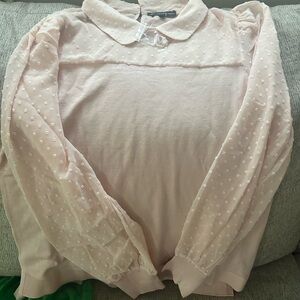 Adrianna Papell Cream Textured Blouse